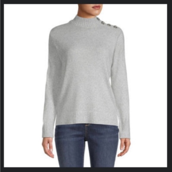 Adorable Mock Neck Long Sleeve Pullover Sweater - Picture 5 of 7